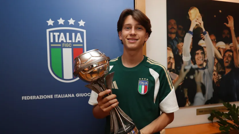 Ballarin al Senato della Repubblica con l'Italia Under 17 campione d'Europa
