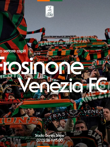 Serie Bkt 25/26: la prevendita per Frosinone-Venezia FC